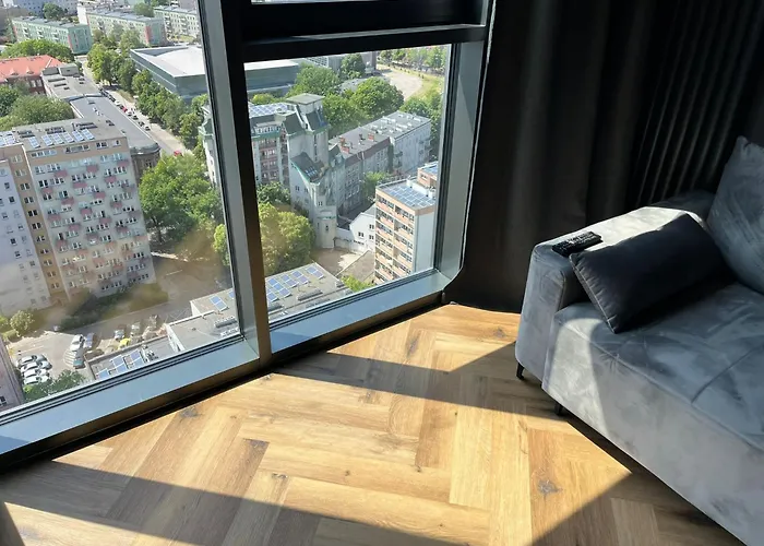 Apartament Hanza Tower 21 Floor Black Szczecin