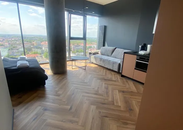 Hanza Tower 21 Floor Black Apartment *