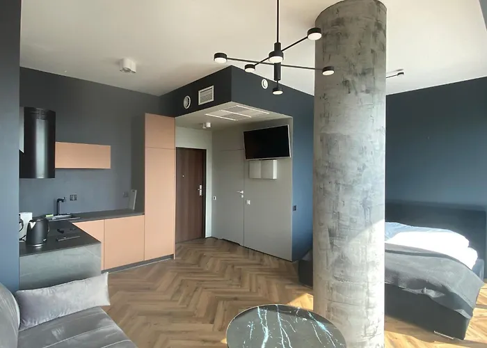 Apartament Hanza Tower 21 Floor Black *